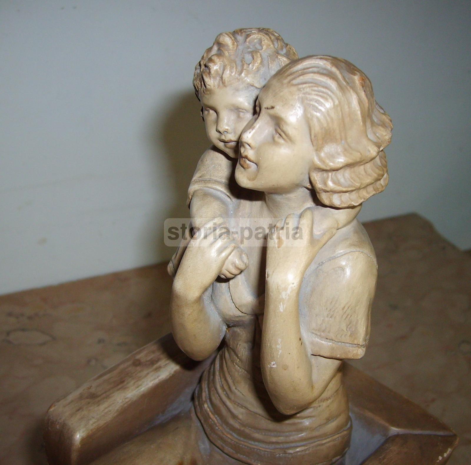Maternita, Arte, Scultura, Decorativa Opera Darte, Da Collezione, d'Epoca, Pannunzio immagine 5