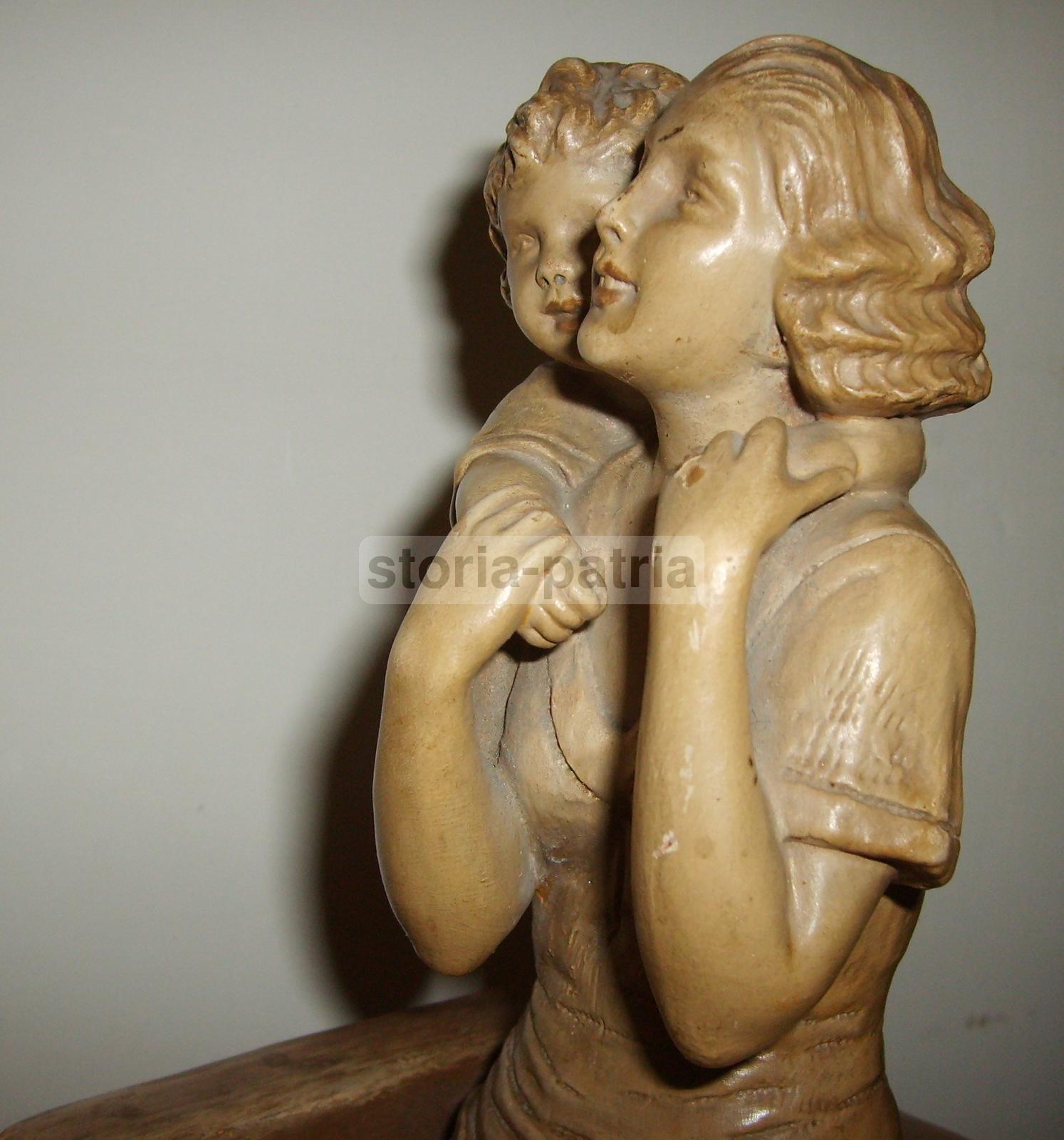 Maternita, Arte, Scultura, Decorativa Opera Darte, Da Collezione, d'Epoca, Pannunzio immagine 7