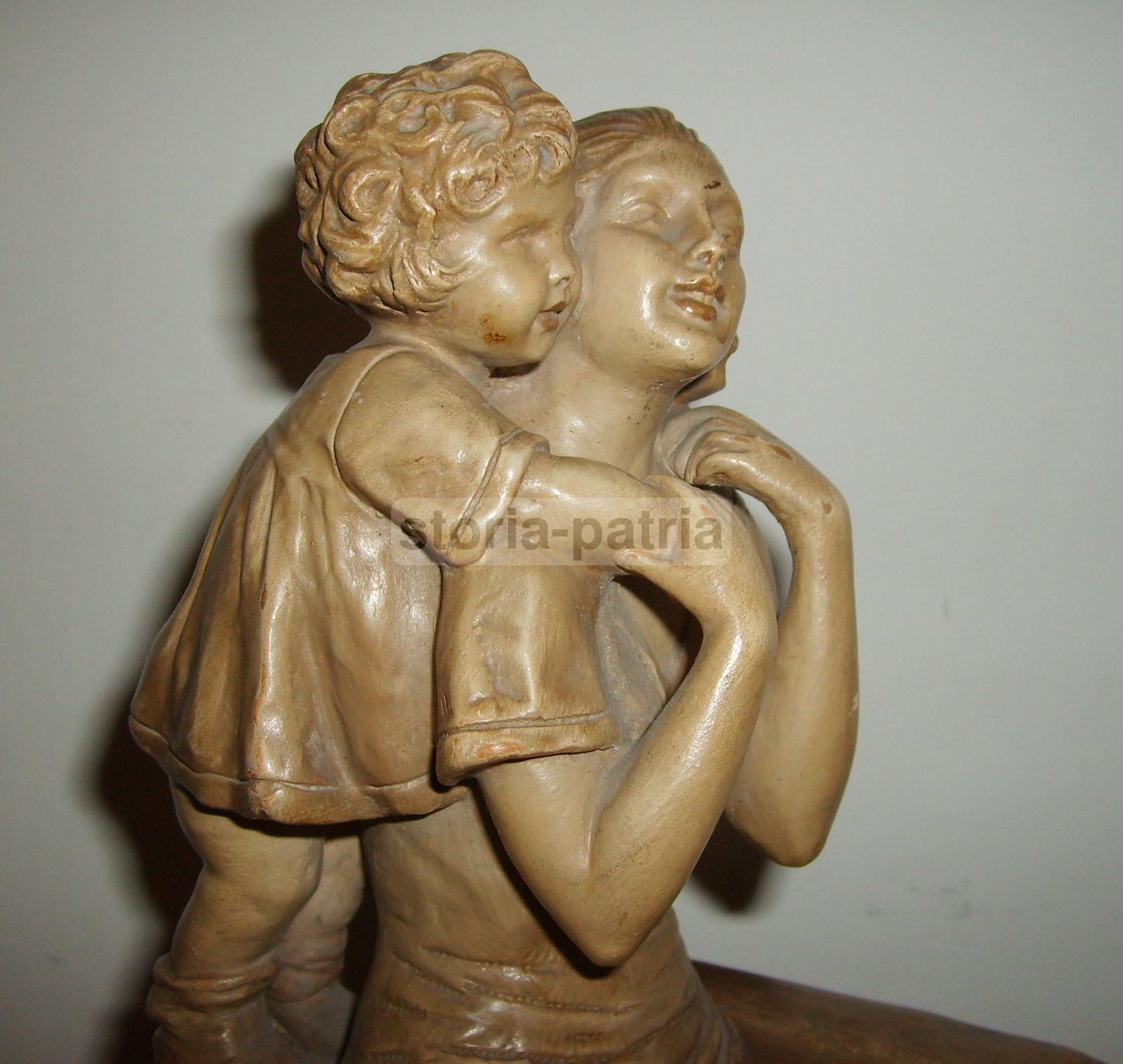 Maternita, Arte, Scultura, Decorativa Opera Darte, Da Collezione, d'Epoca, Pannunzio immagine 10