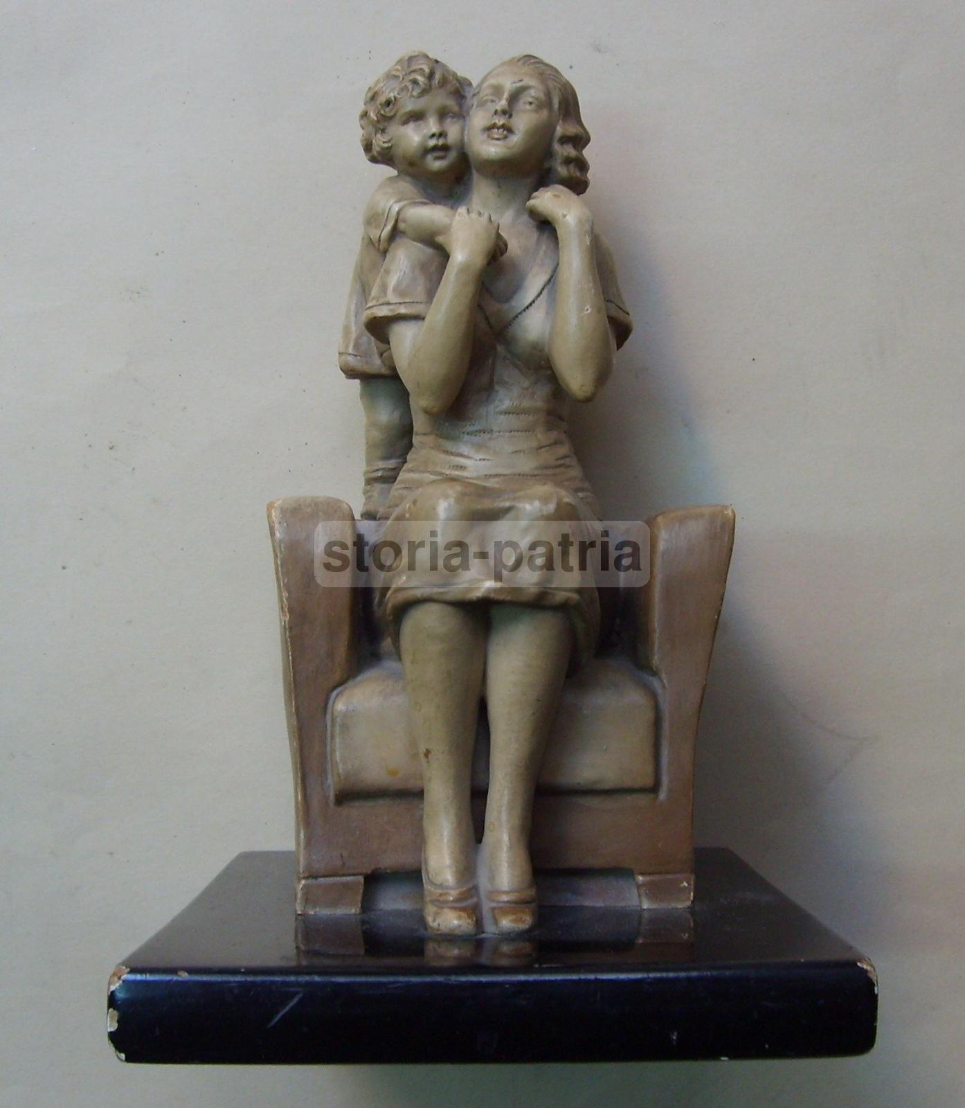 Maternita, Arte, Scultura, Decorativa Opera Darte, Da Collezione, d'Epoca, Pannunzio immagine 11