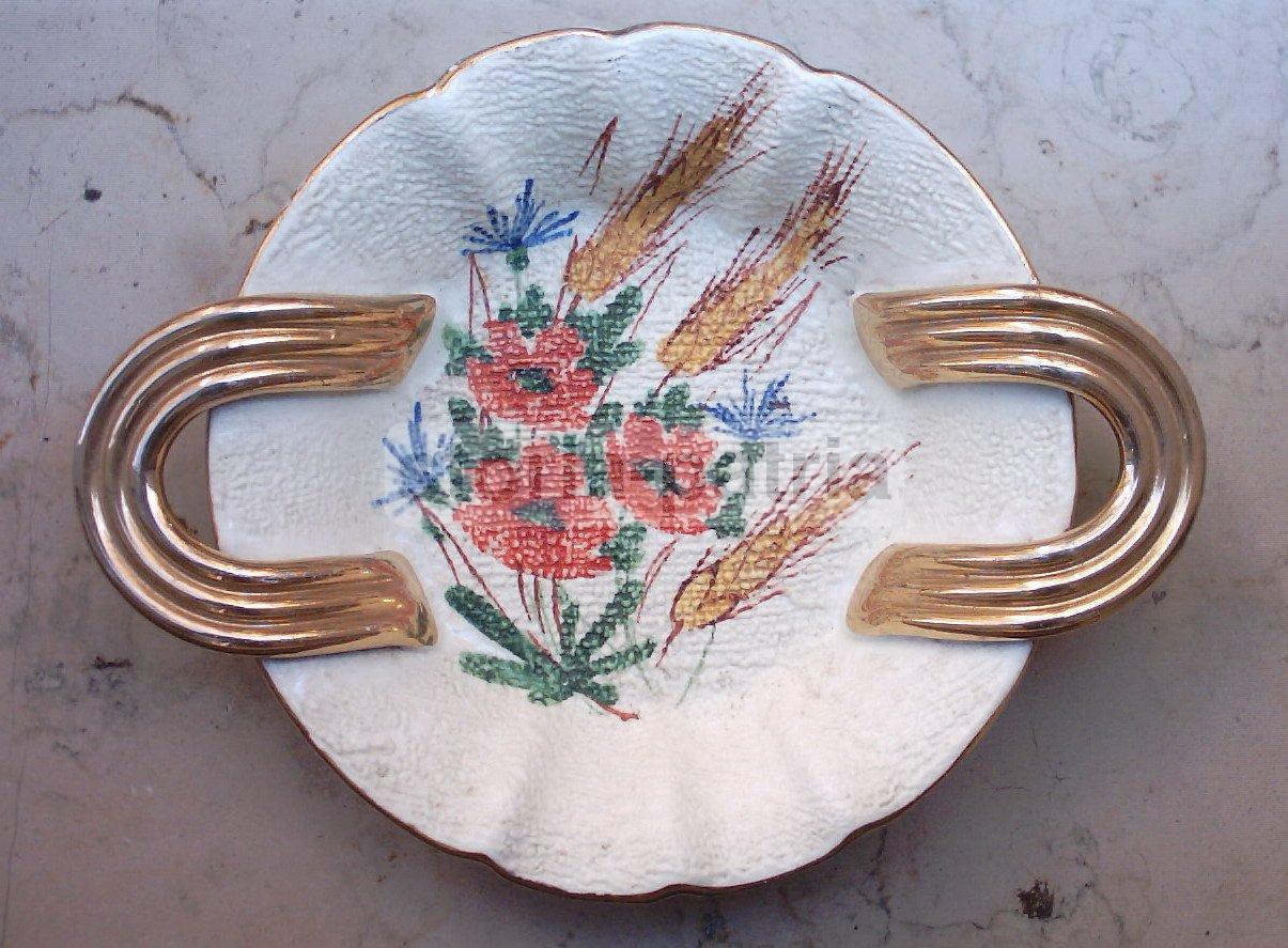 Modernariato, Design, Civita Castellana, Decorativo Vassoio Centrotavola, Firmato immagine 1