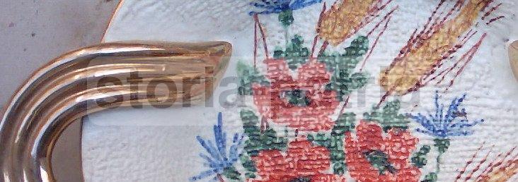 Modernariato, Design, Civita Castellana, Decorativo Vassoio Centrotavola, Firmato immagine 4