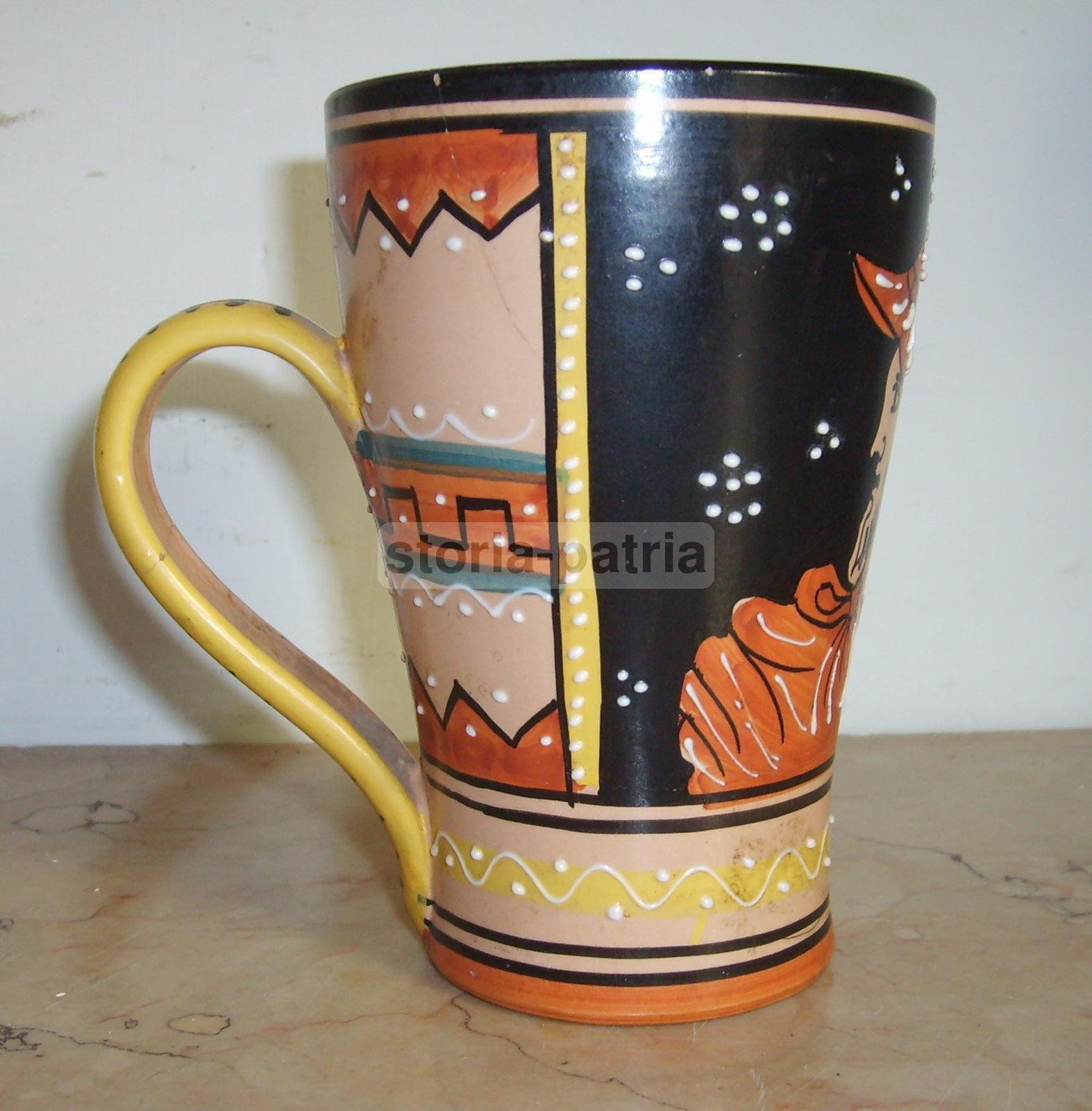 Umbria, Deruta, Gialletti, Decorativa E Artistica Ceramica, Decoro Con Personaggio immagine 2