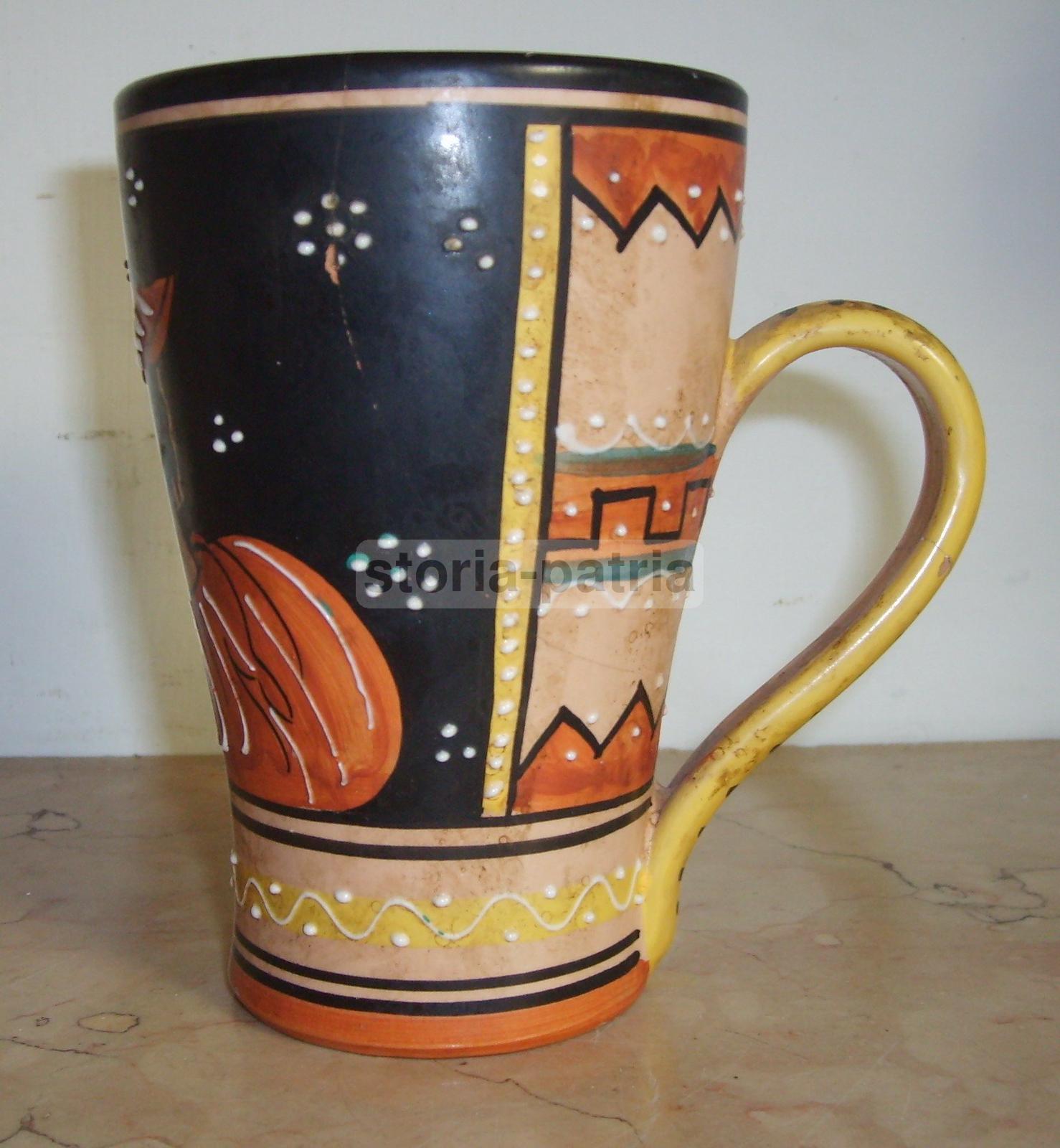 Umbria, Deruta, Gialletti, Decorativa E Artistica Ceramica, Decoro Con Personaggio immagine 3