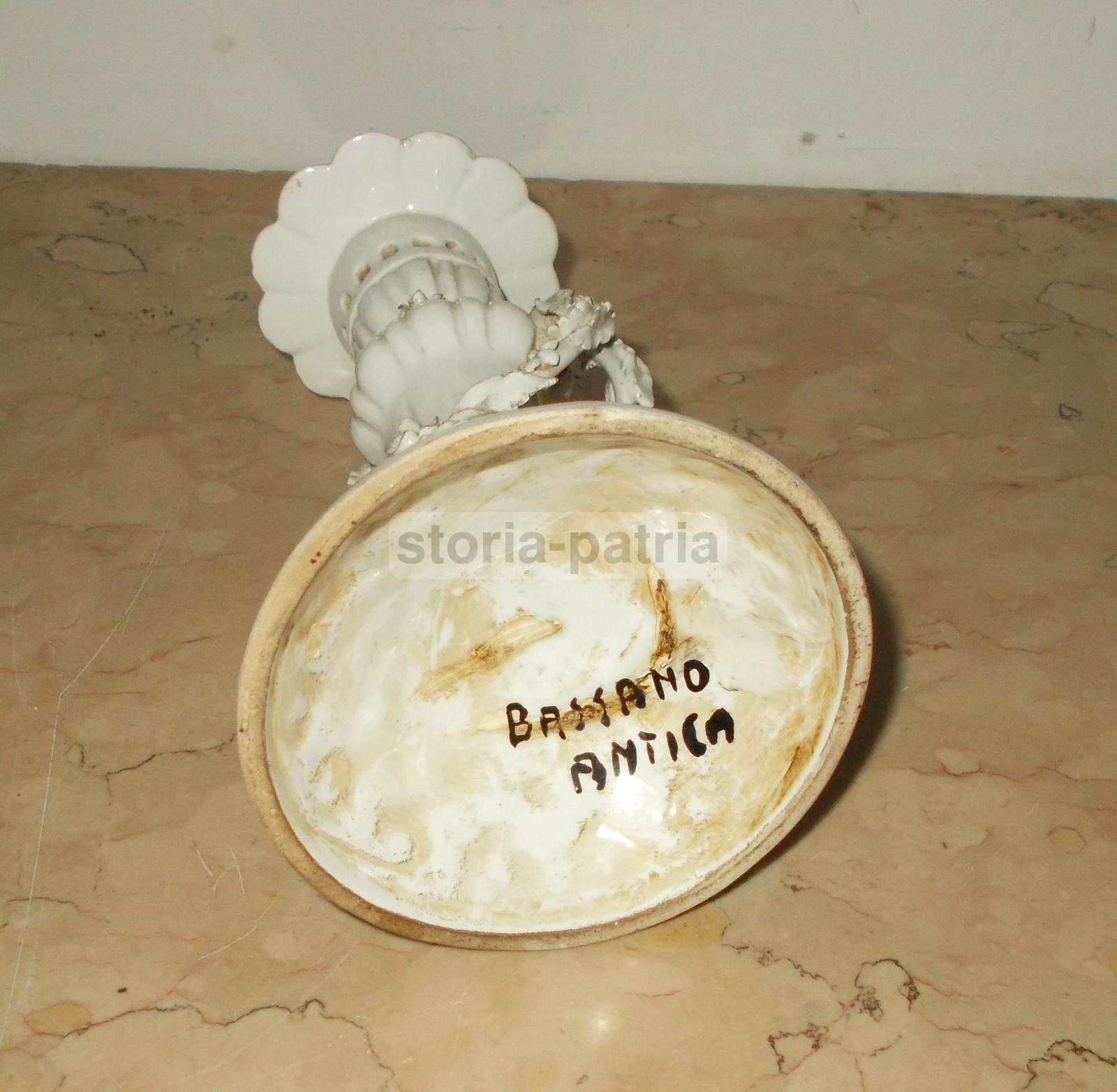 Veneto, Bassano, Decorativo Candeliere, Artistici Motivi Floreali, Da Collezione immagine 5