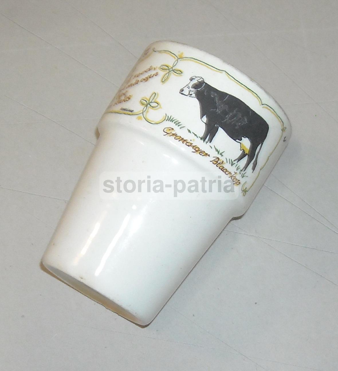 Zootecnia, Bovini, Latte, Inusuale Bicchiere, Ceramica Da Collezione, Pagnossin, 900 immagine 2