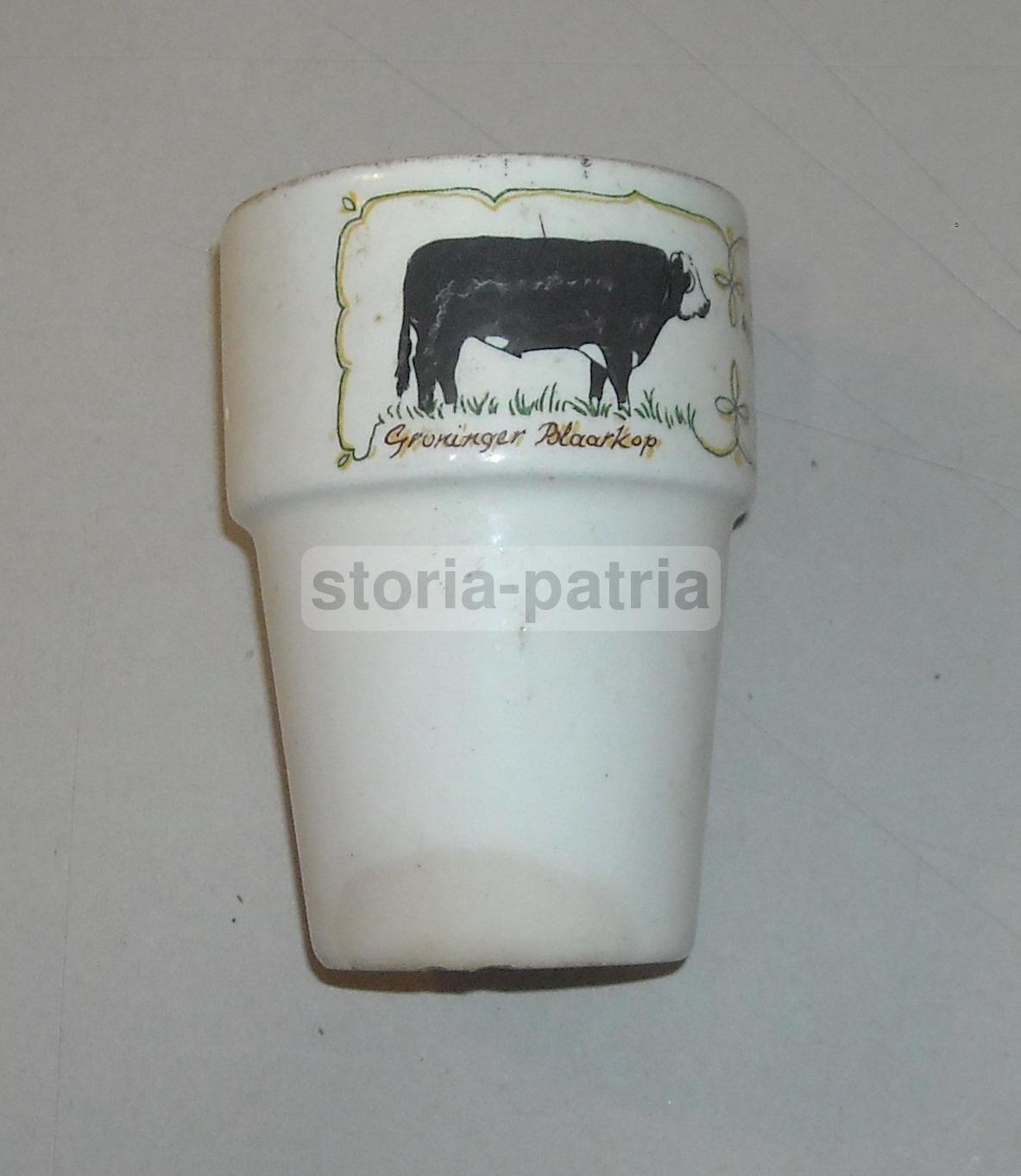 Zootecnia, Bovini, Latte, Inusuale Bicchiere, Ceramica Da Collezione, Pagnossin, 900 immagine 3